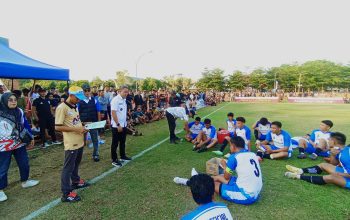 Bupati Jeneponto Hadir Langsung Dukung Kemenangan Jeneponto 4-2 atas Pemprov Sulsel di Lapangan Syekh Yusuf